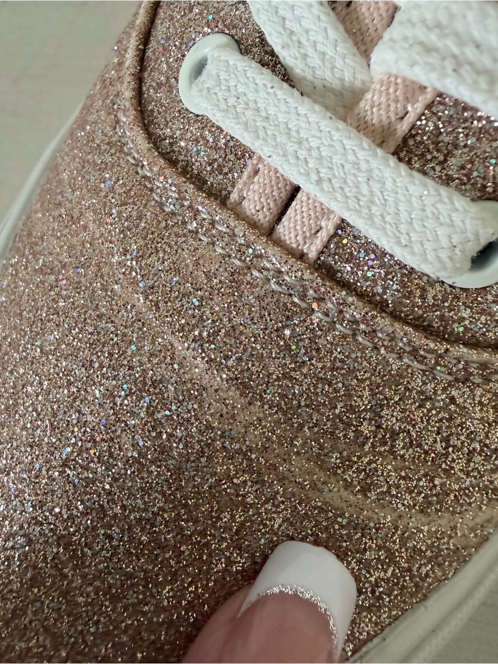 SeaVees J.Crew Sparkle Glitter Legend Sneakers Women’s Size 7.5 Rose Gold - Picture 11 of 11